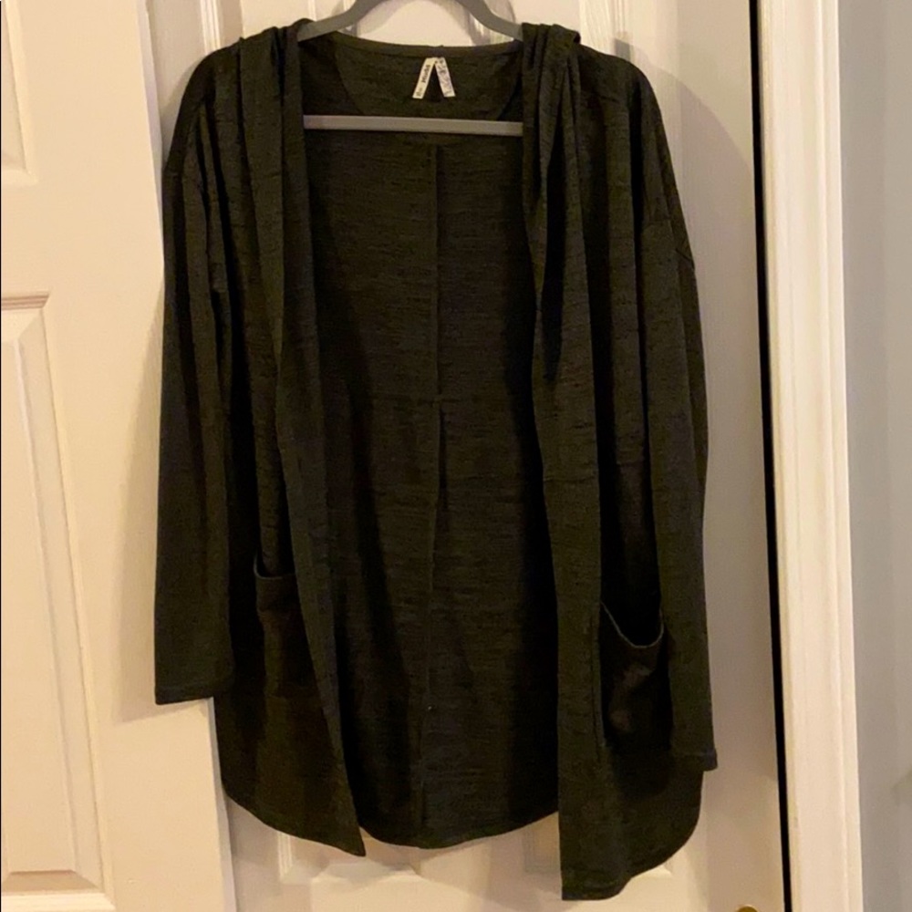 Athletic Cardigan with pockets and hood